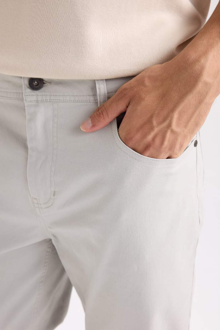 Yazlık Gabardin Chino Kanvas Pantolon Slim Fit Dar Kesim Dar Paça Cepli