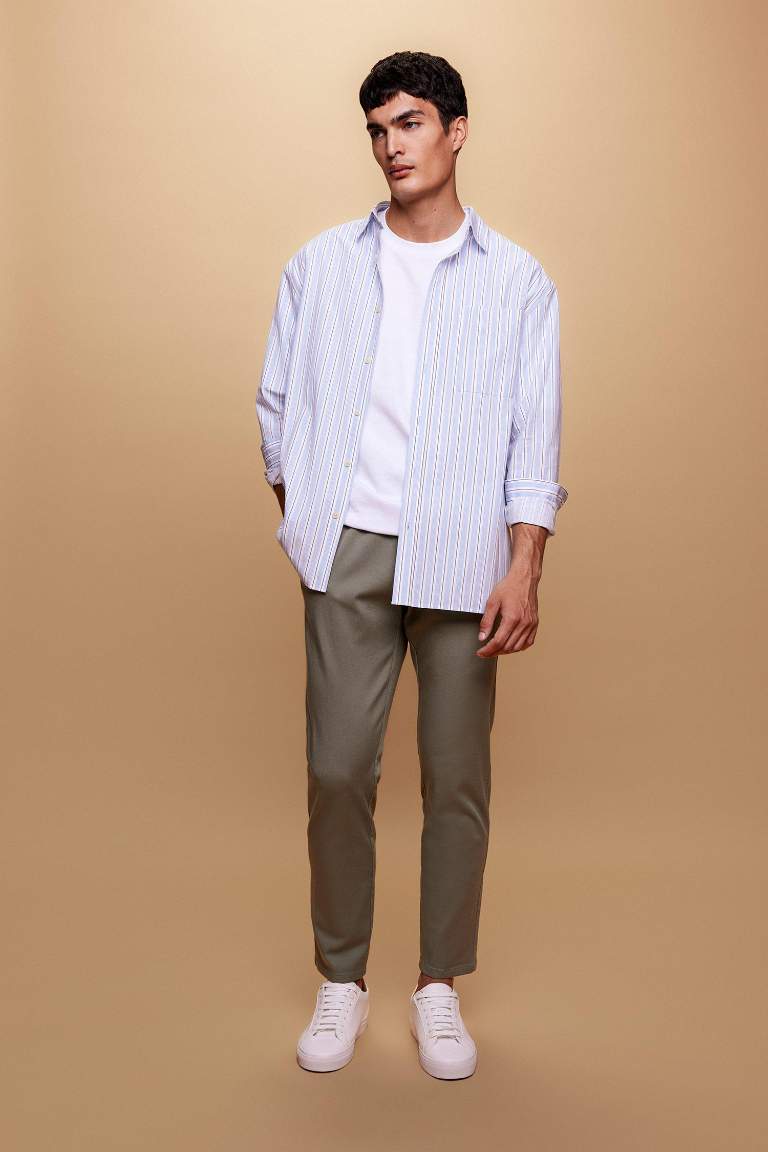 Jogger Pantolon Cepli Basic Düz Modal Dar Paça