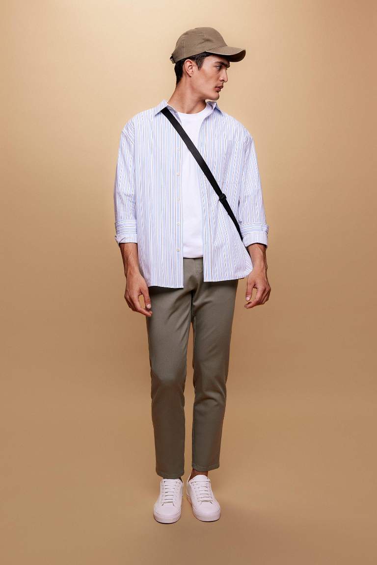 Jogger Pantolon Cepli Basic Düz Modal Dar Paça