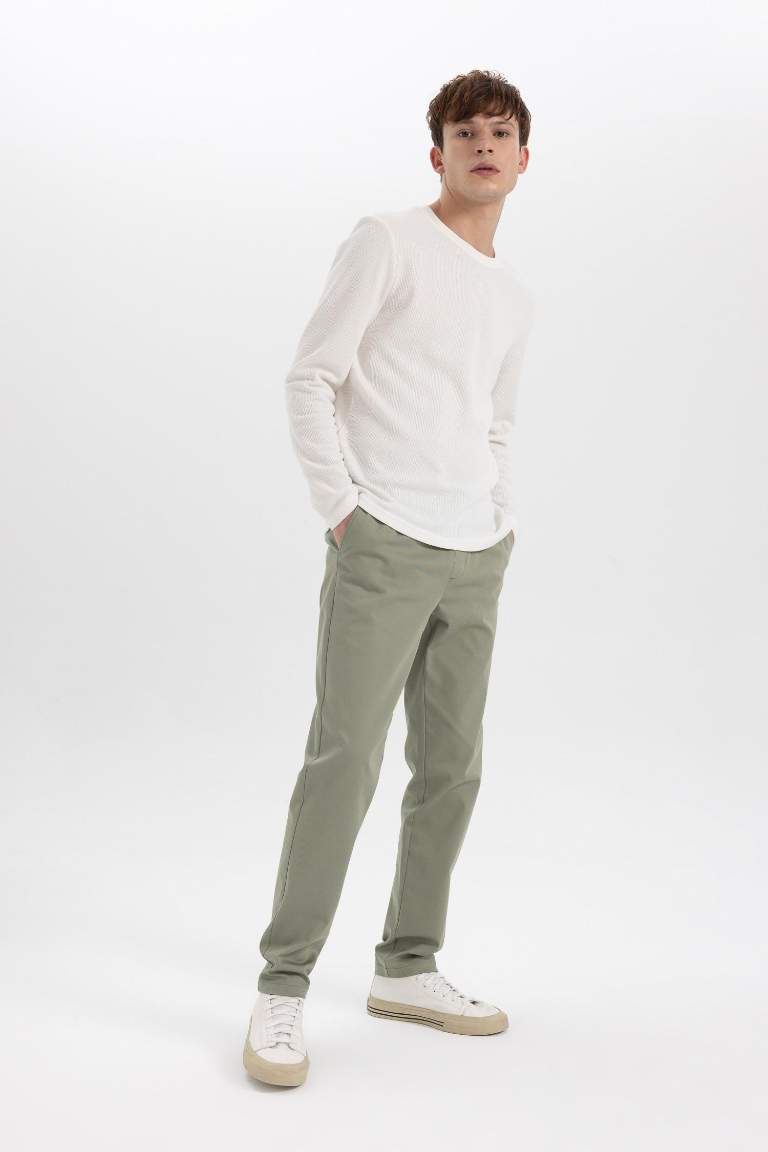 Jogger Pantolon Cepli Basic Düz Modal Dar Paça