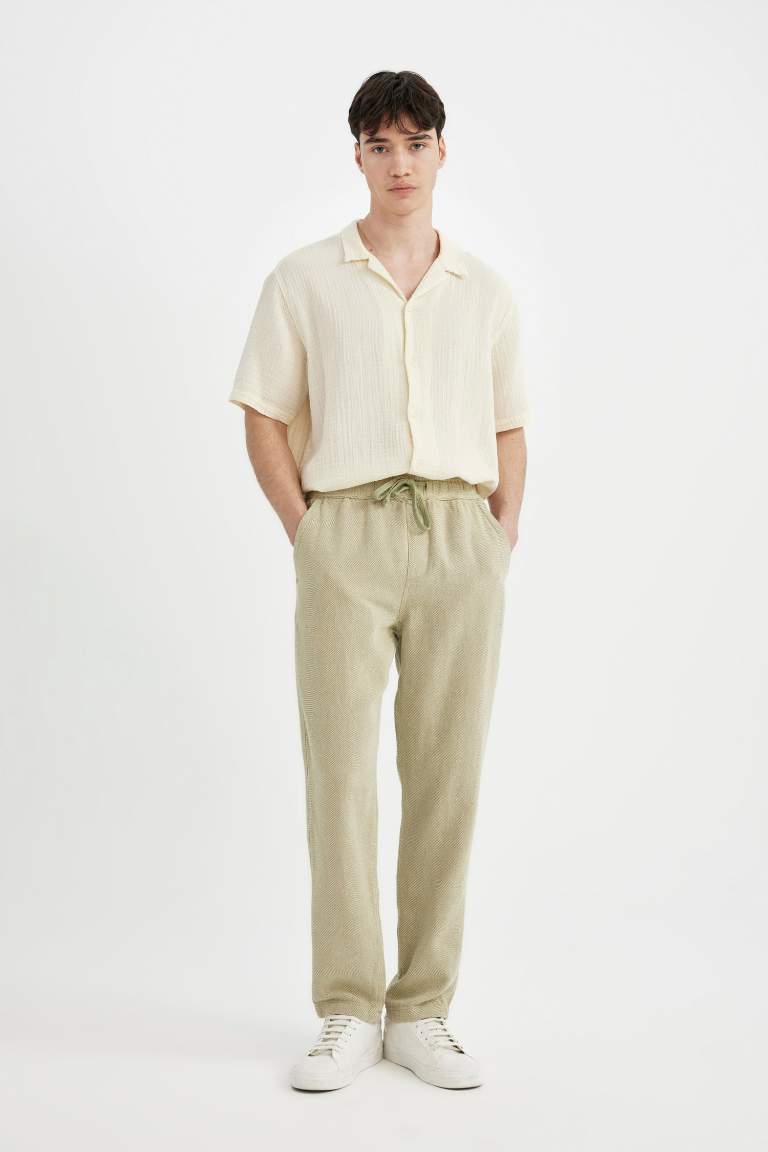 Regular Fit Cotton Trousers