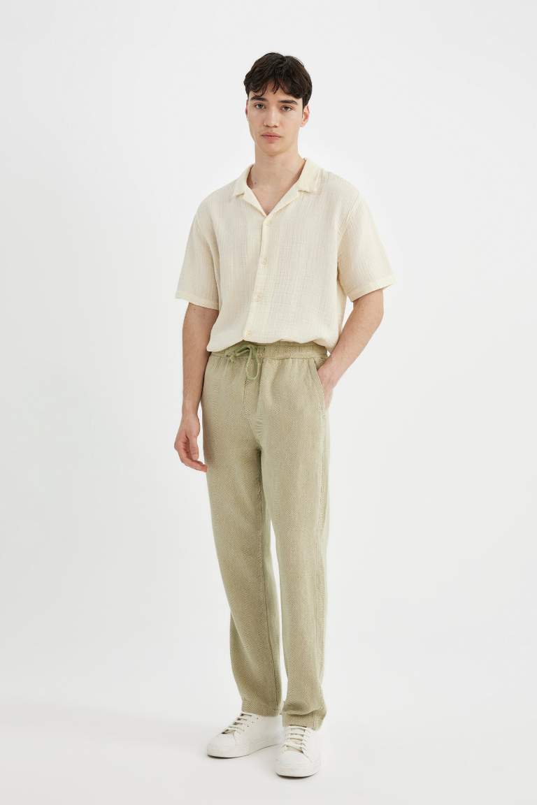 Regular Fit Cotton Trousers