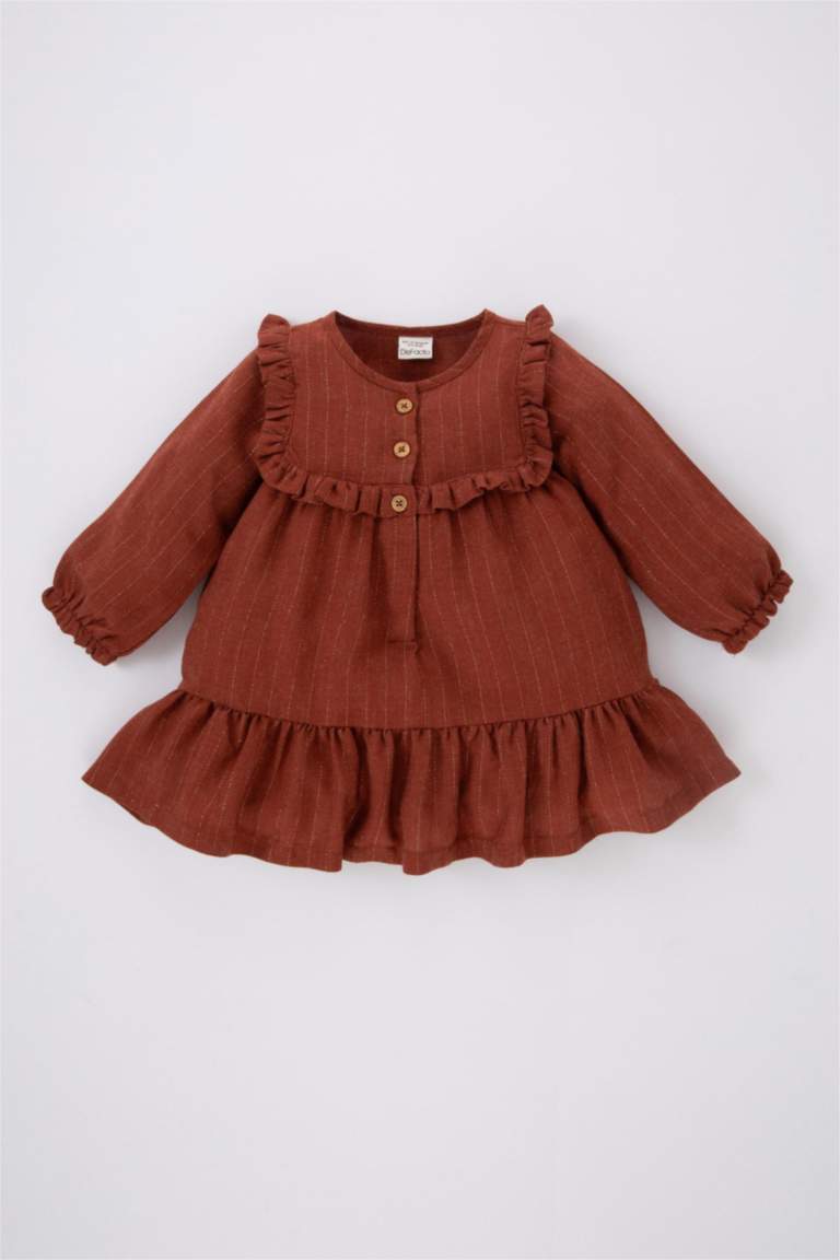 فستان بناتي قصة عادية كم طويل