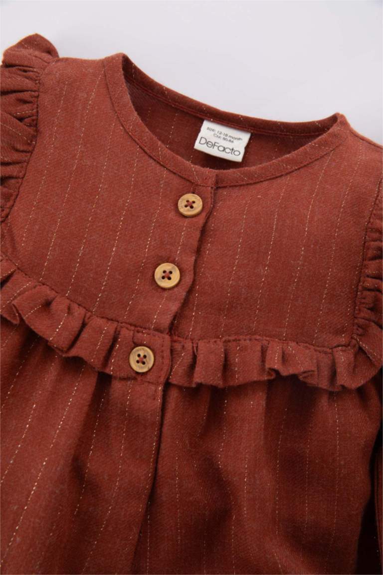 فستان بناتي قصة عادية كم طويل