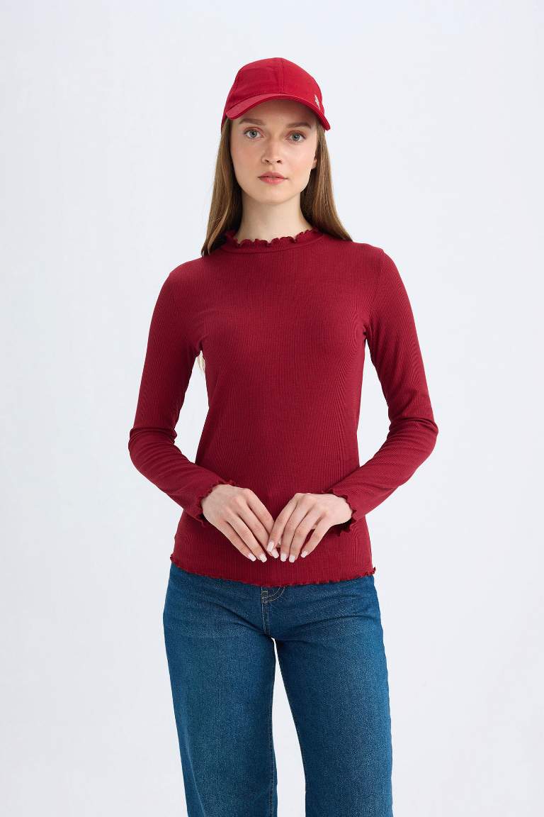 Half Turtleneck Basic T-Shirt Tunic