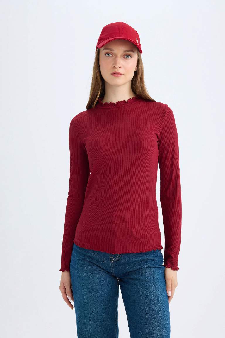 Half Turtleneck Basic T-Shirt Tunic