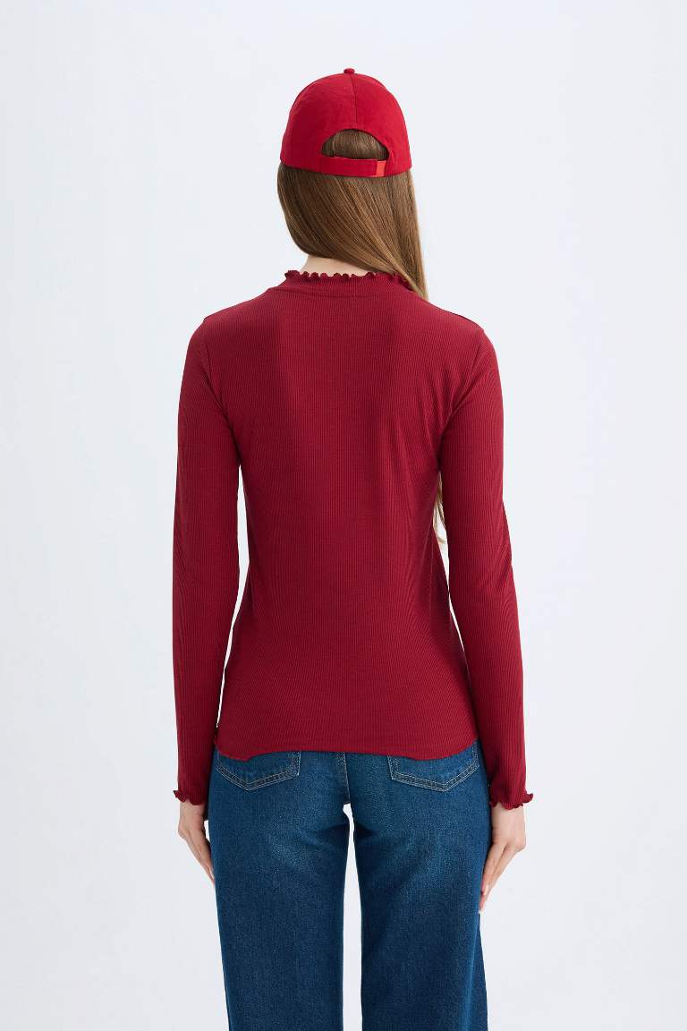 Half Turtleneck Basic T-Shirt Tunic