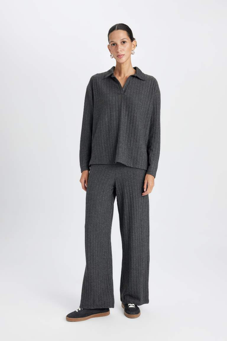 Normal Waist Corduroy Sweatpants