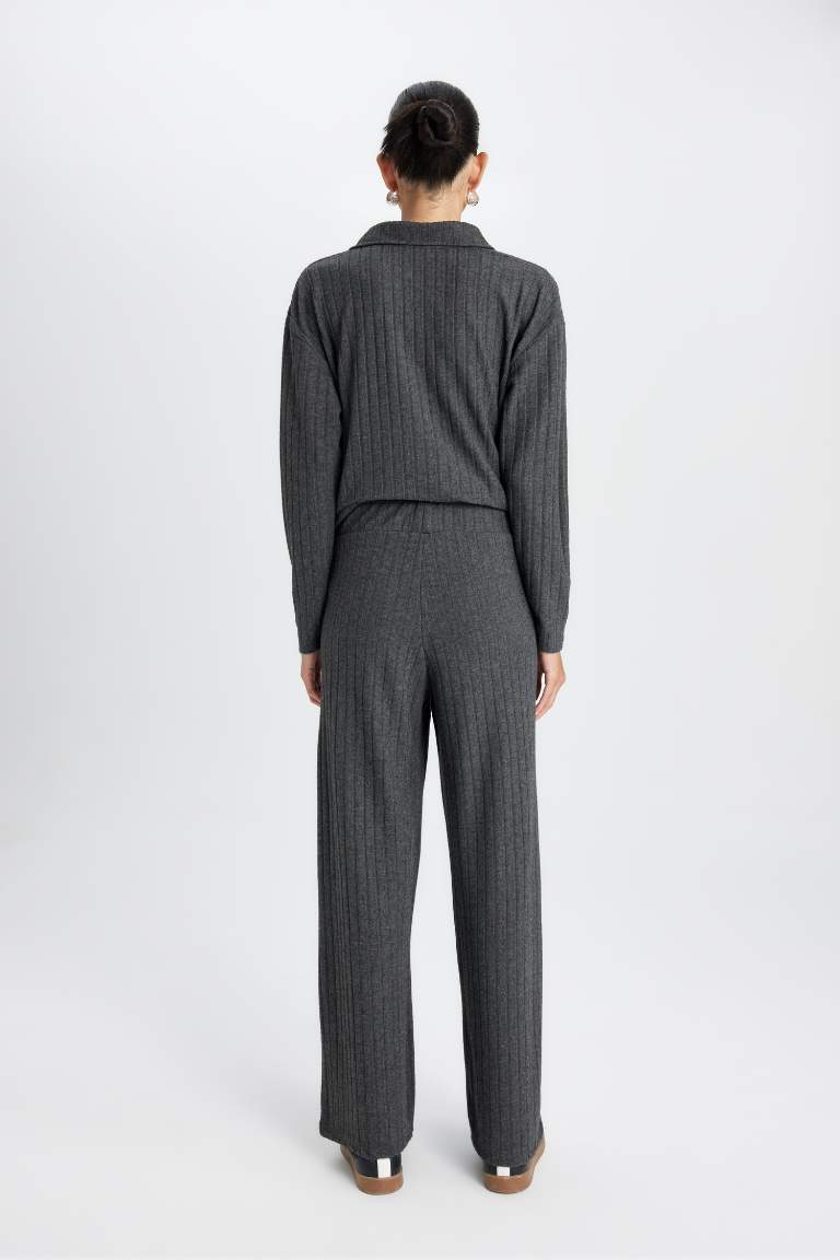 Normal Waist Corduroy Sweatpants