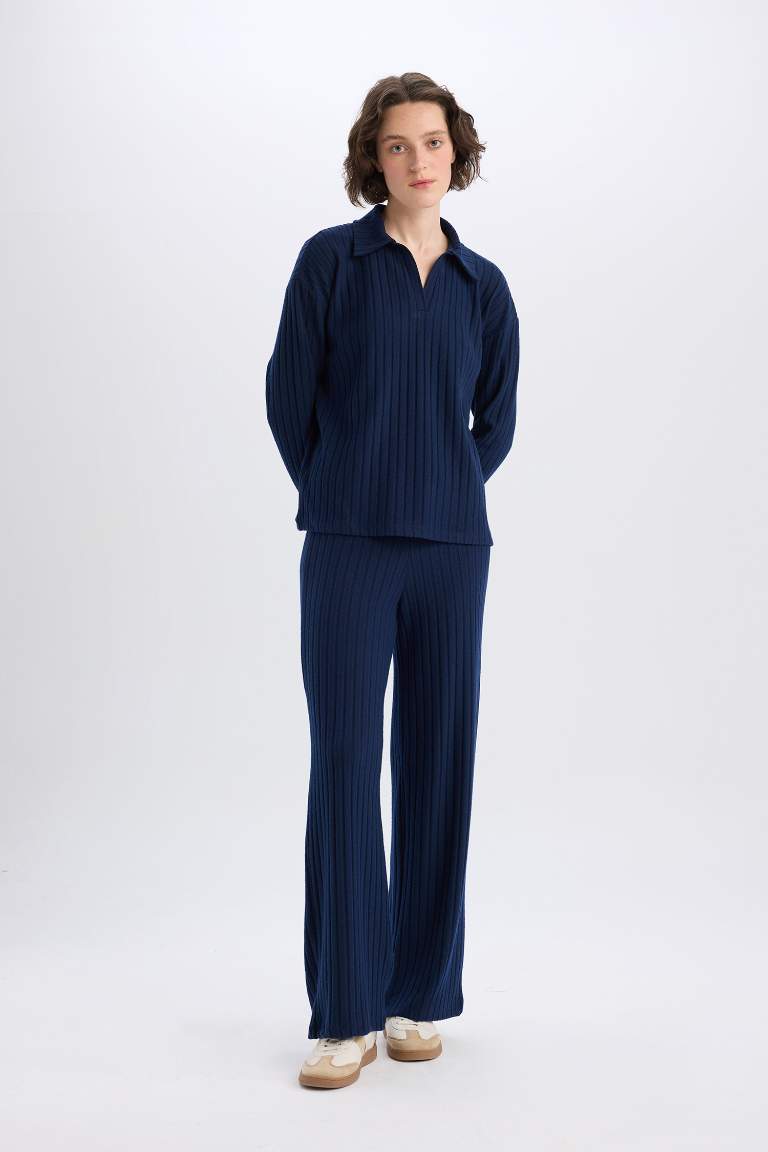 Regular Fit Normal Waist Corduroy Trousers