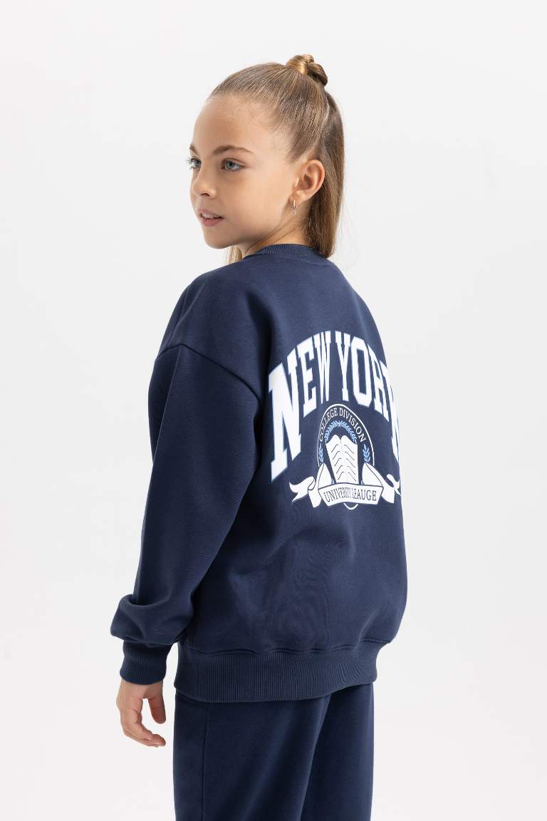 Girl Crew Neck Thick Sweatshirt