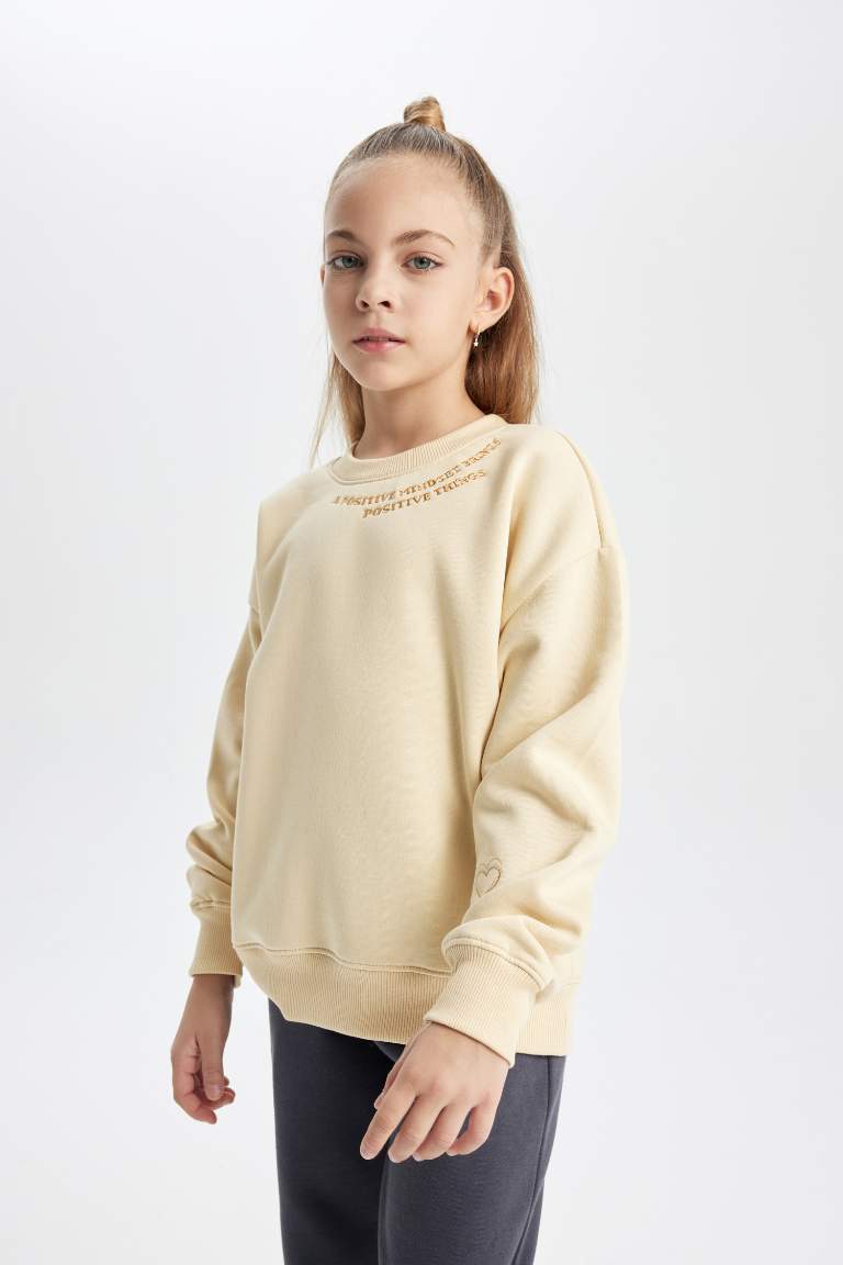 Sweatshirt Épais Col Rond Pour Fille