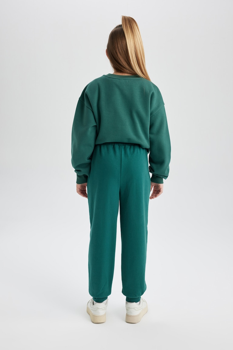 Sweatpants Fille DeFacto - Coupe Droite, 68% Coton 32% Polyester, Lavage Machine, Confortable Quotidien