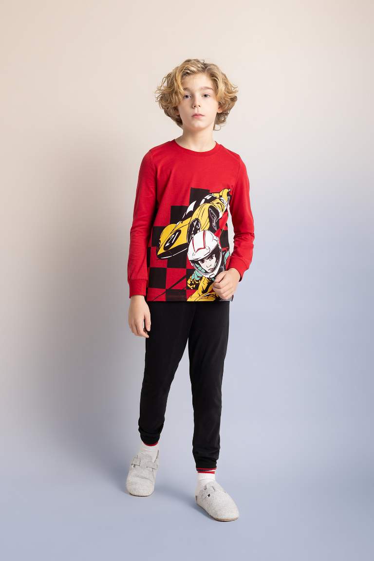 Red BOYS & TEENS 2 piece Regular Fit Knitted Pyjamas 2926512 | DeFacto