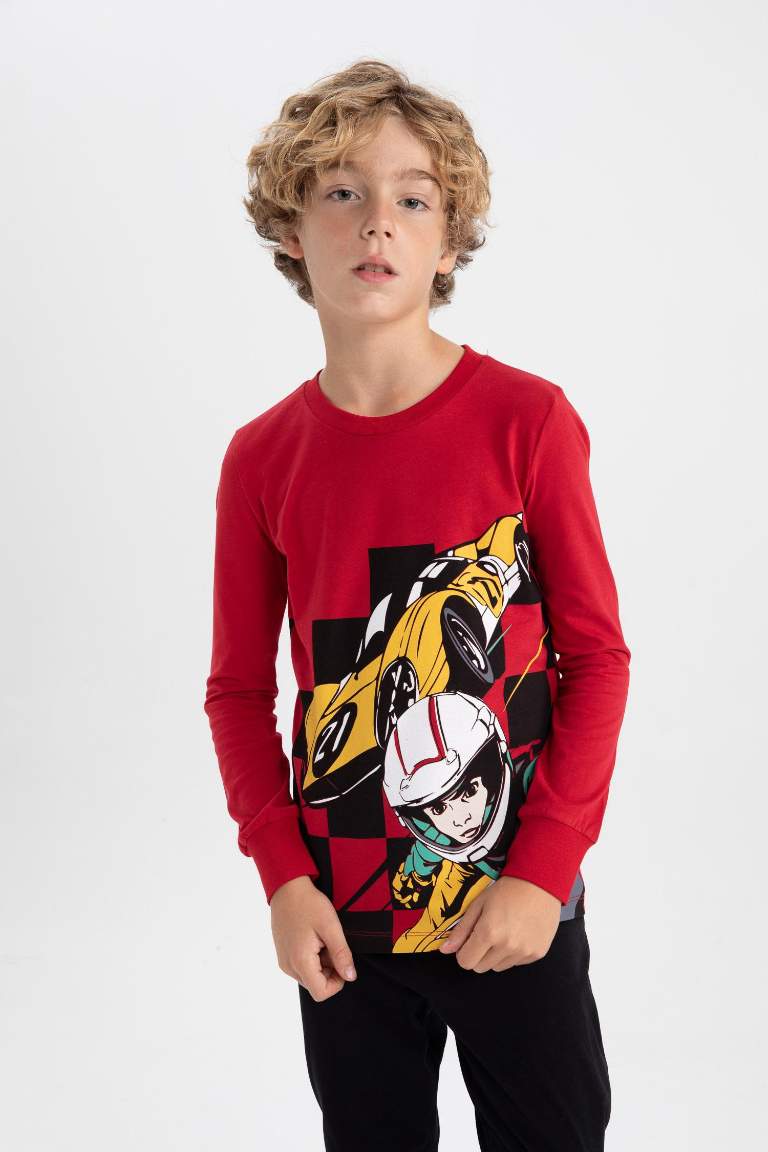 Red BOYS & TEENS 2 piece Regular Fit Knitted Pyjamas 2926512 | DeFacto