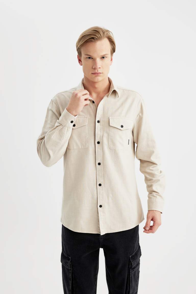 Regular Fit Cotton Long Sleeve Shirt