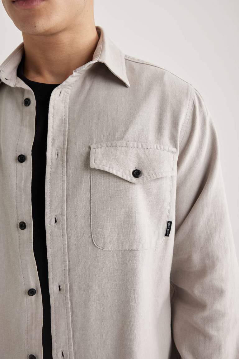 Regular Fit Cotton Long Sleeve Shirt