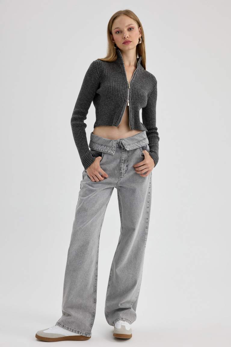 90's Wide Leg Yüksek Bel Geniş Paça Uzun Jean Pantolon