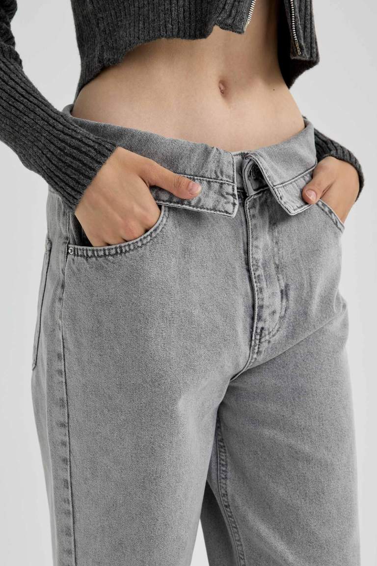 90's Wide Leg Yüksek Bel Geniş Paça Uzun Jean Pantolon
