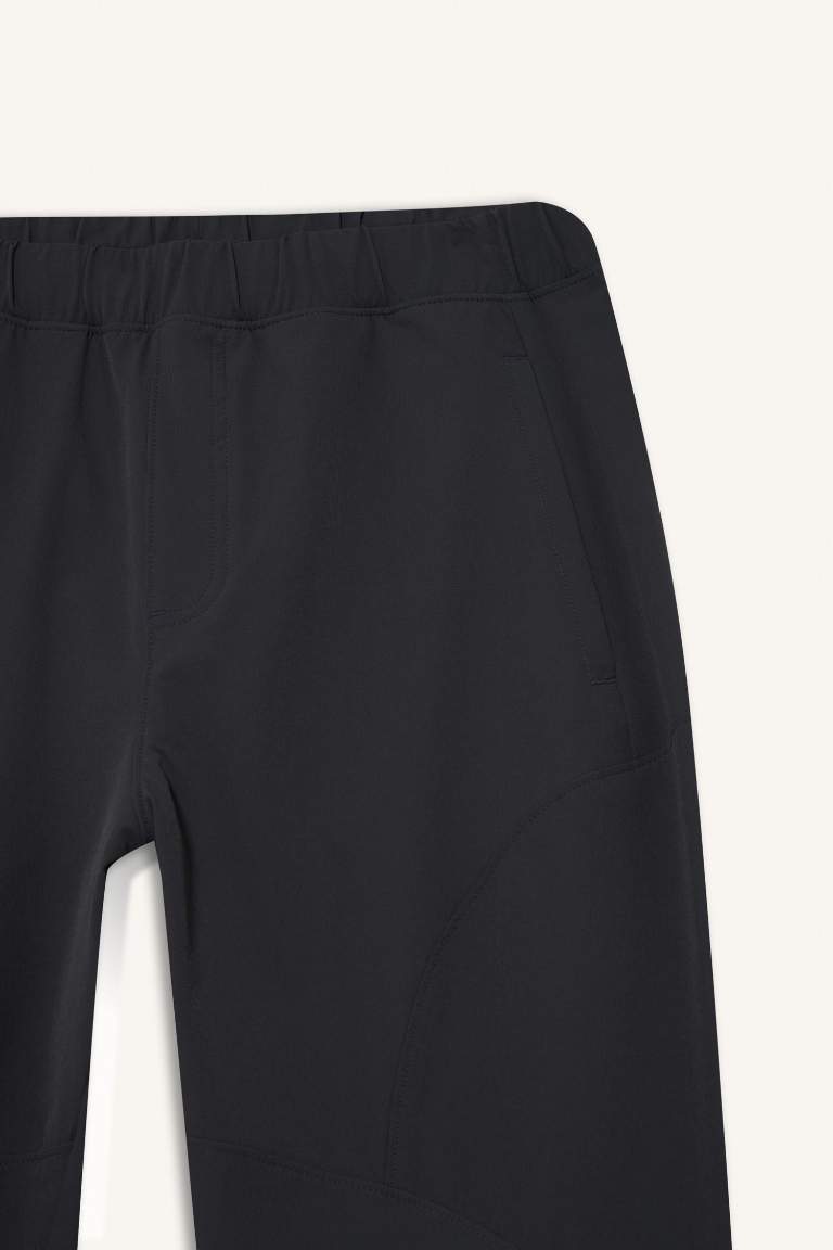 DeFactoFit Slim Fit Dar Kesim Çift Cepli Fermuarlı Paça Dokuma Jogger