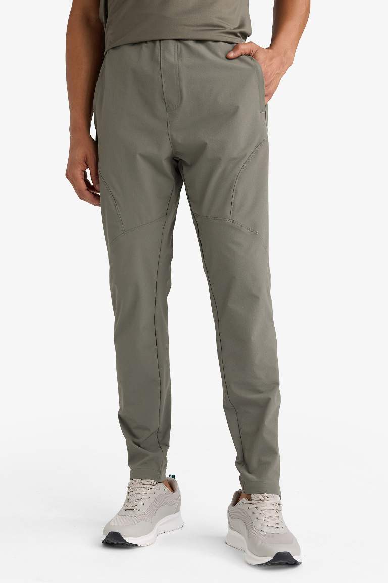 DeFactoFit Slim Fit Dar Kesim Çift Cepli Dokuma Jogger Eşofman Altı