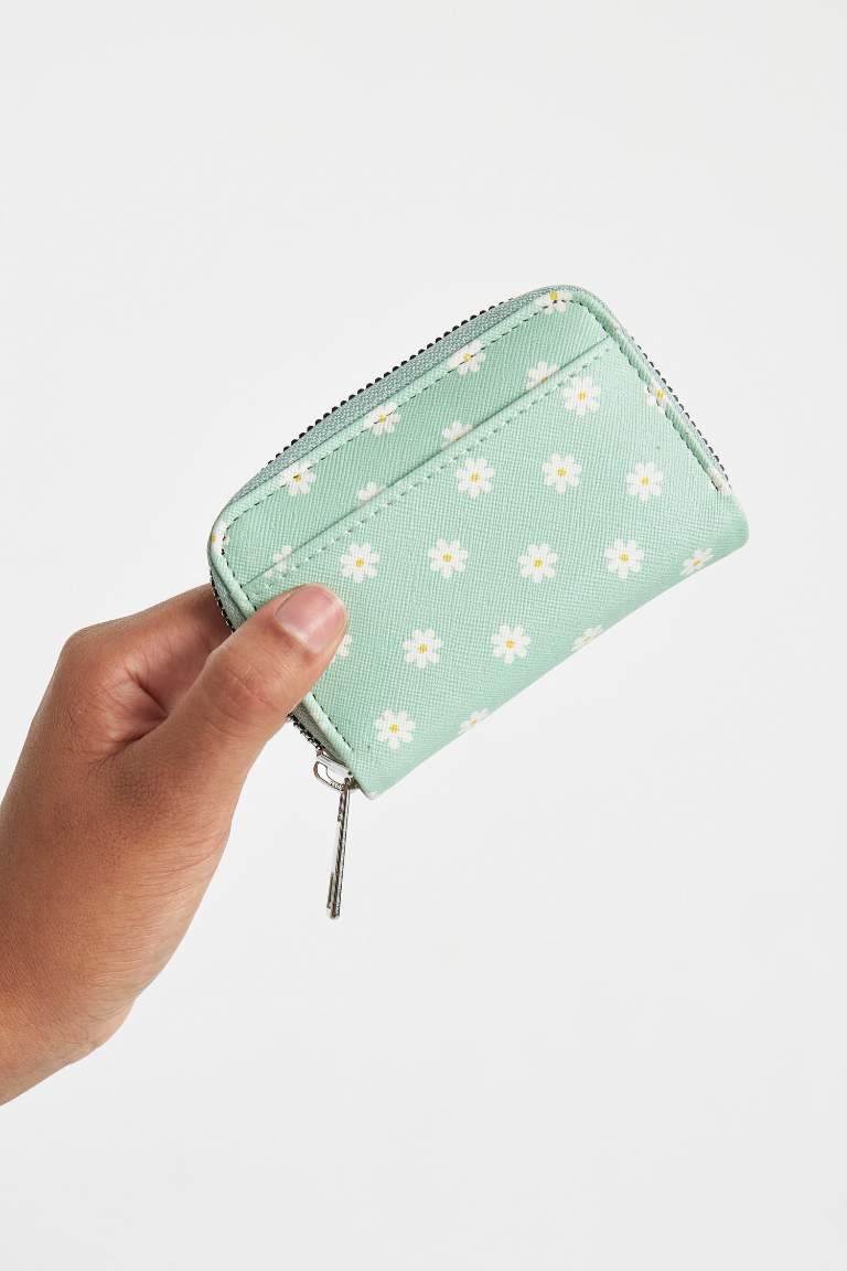 Woman Patterned Faux Leather Wallet