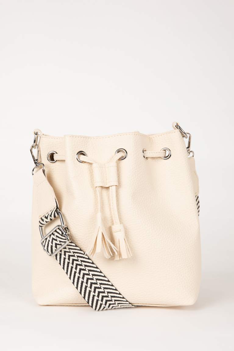 Woman Faux Leather Baguette Bag