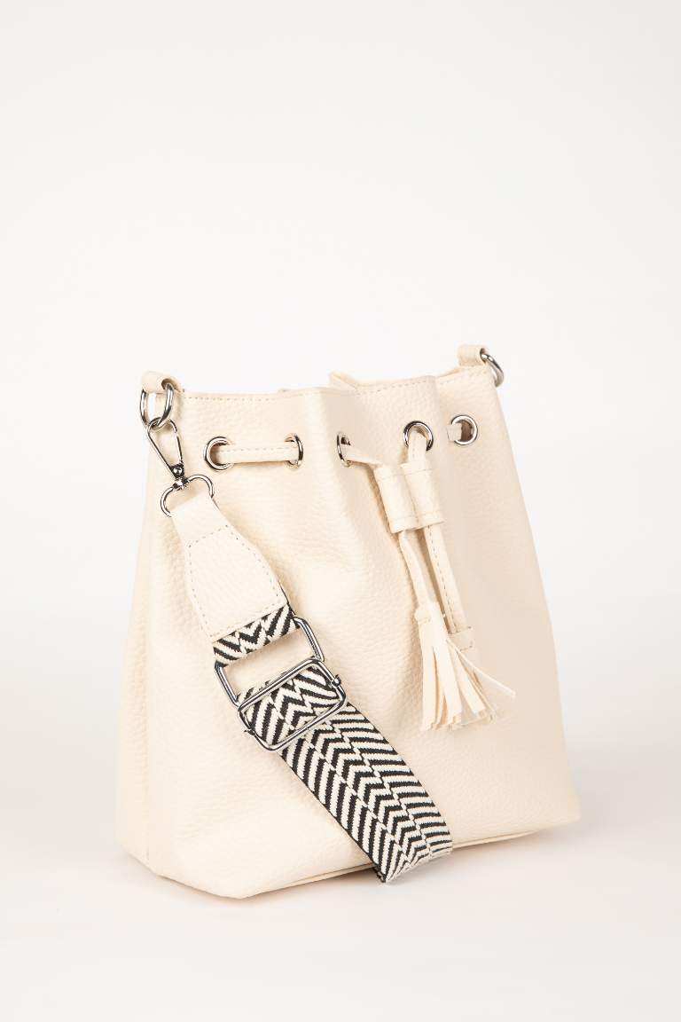 Woman Faux Leather Baguette Bag
