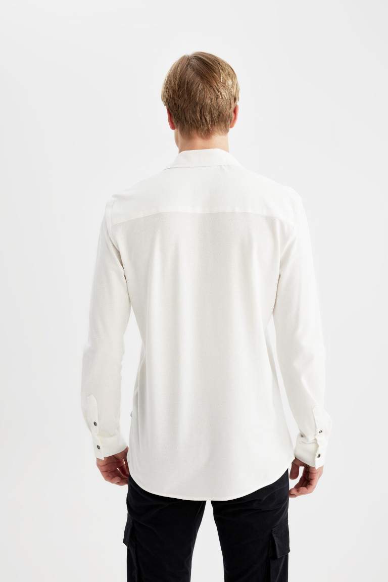 Regular Fit Combed Cotton Long Sleeve Shirt