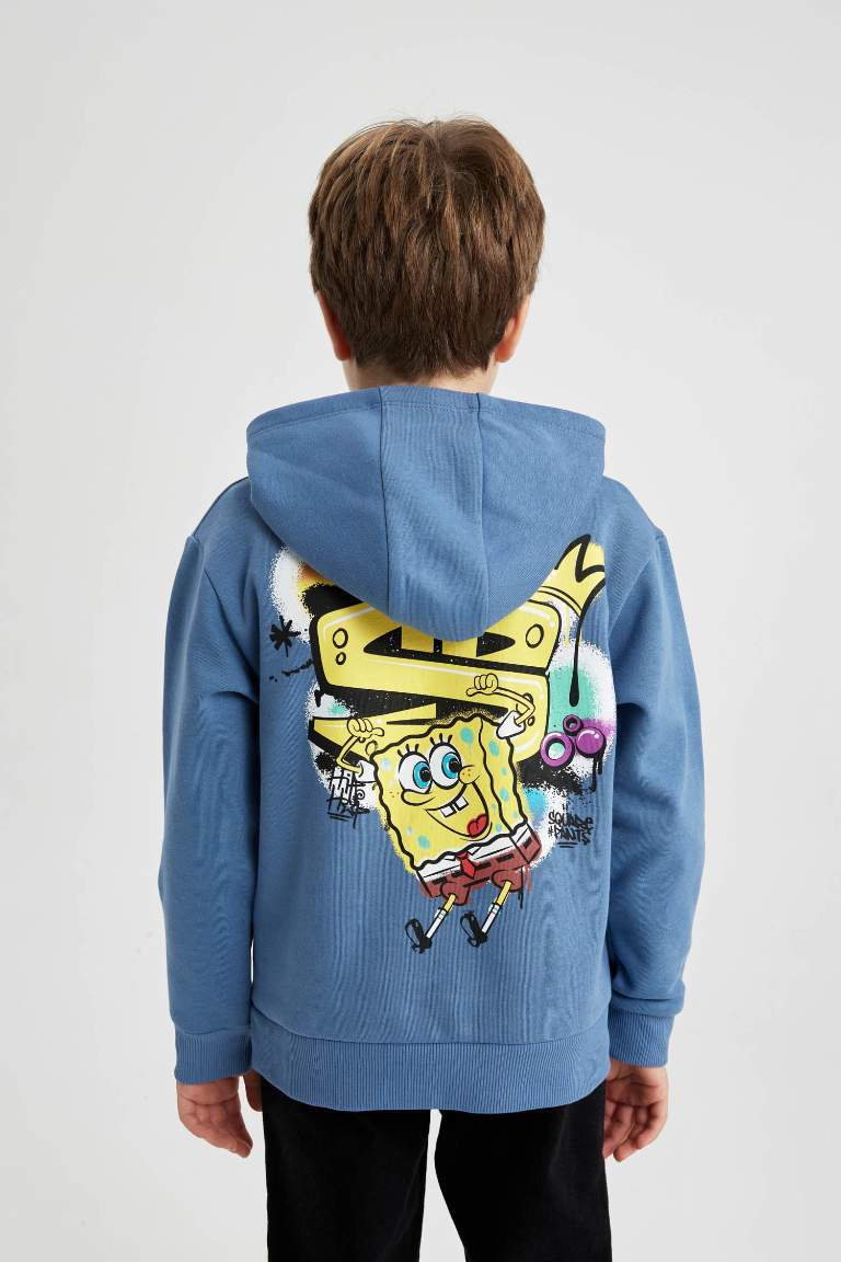 سويت شيرت قصة عادية قماش سميك من سبونج بوب