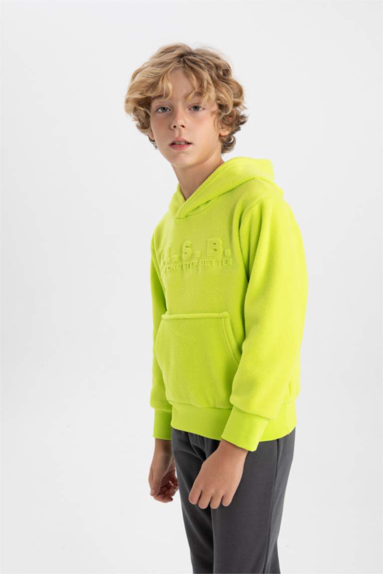 Erkek Çocuk Kapüşonlu Polar Sweatshirt