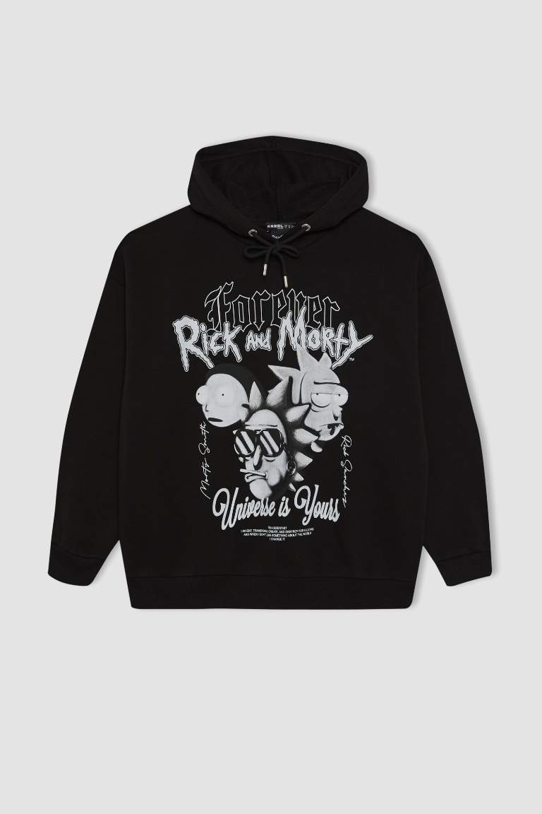 Толстовка оверсайз Rick and Morty с капюшоном, Coool