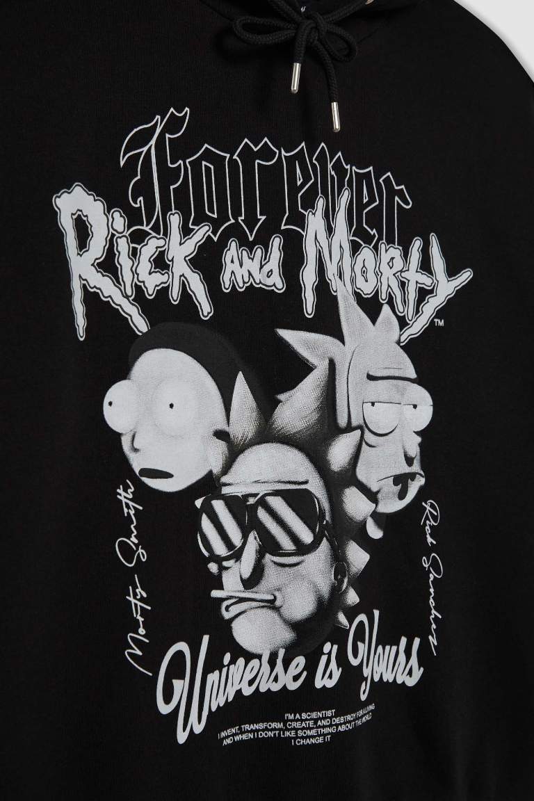 Толстовка оверсайз Rick and Morty с капюшоном, Coool