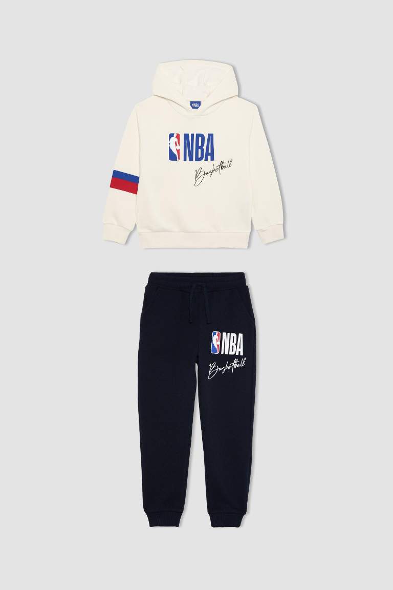 Erkek Çocuk NBA Wordmark Sweatshirt Eşofman Altı 2'li Takım