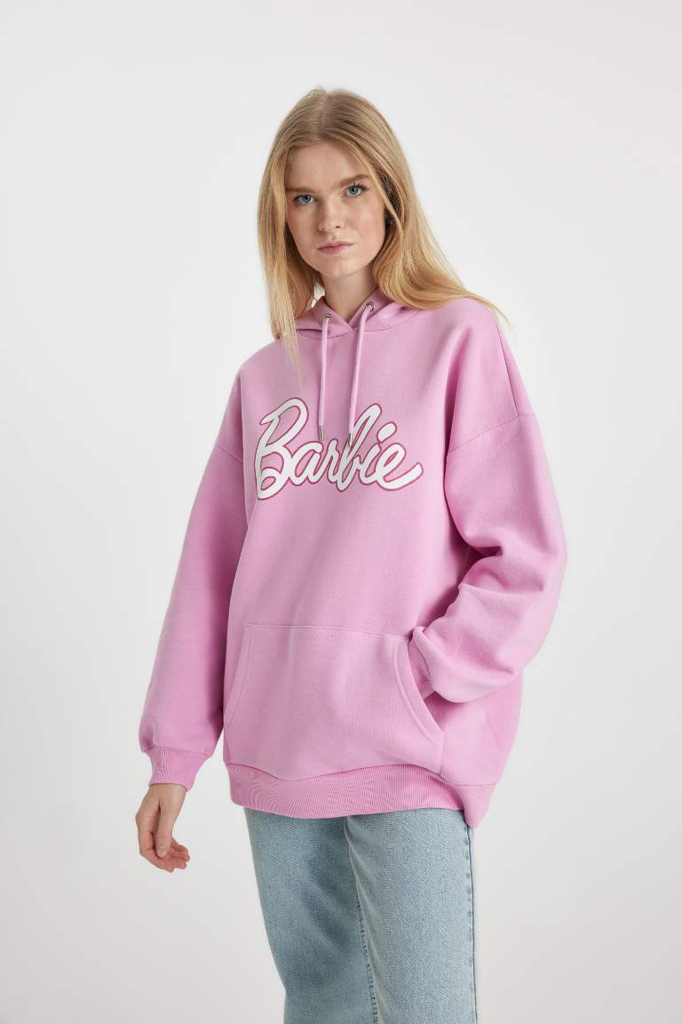 Pink WOMAN Oversize Fit Barbie Licensed Sweatshirt 2933142 | DeFacto