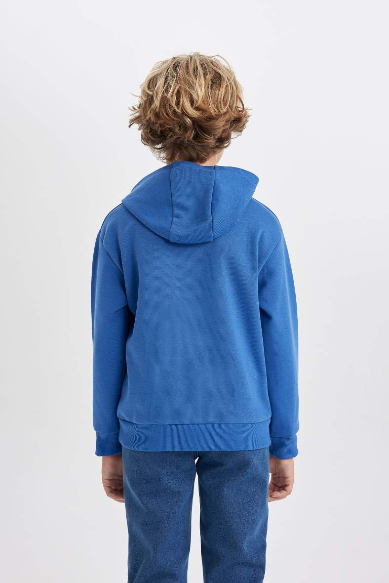 Erkek Çocuk Sonic the Hedgehog Kapüşonlu Kalın Sweatshirt