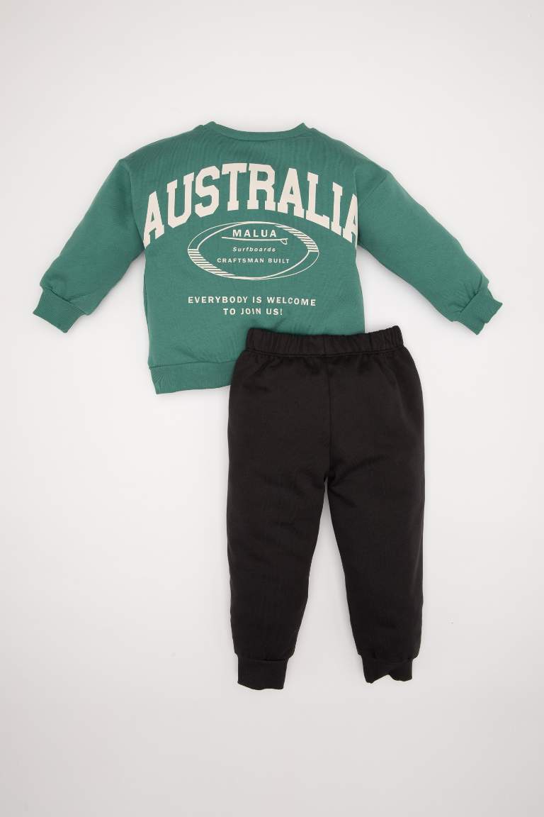 Baby Boy Printed Sweatshirt Sweatpants 2 Piece Set