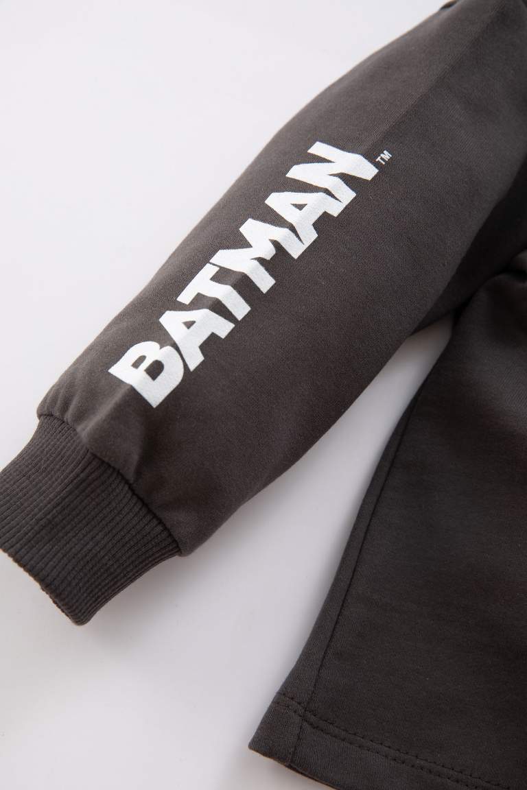 Erkek Bebek Batman Bisiklet Yaka Uzun Kollu Tişört