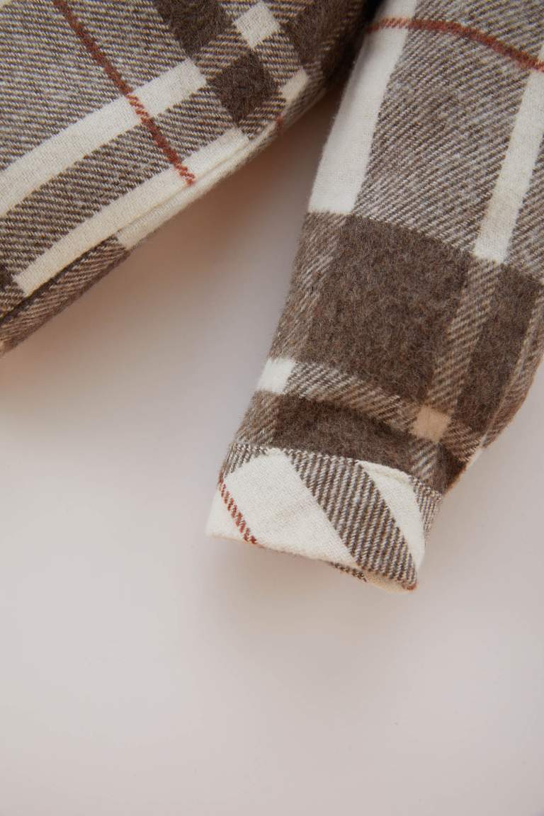 Erkek Bebek 2'li Takım Kareli Flanel Gömlek Pantolon