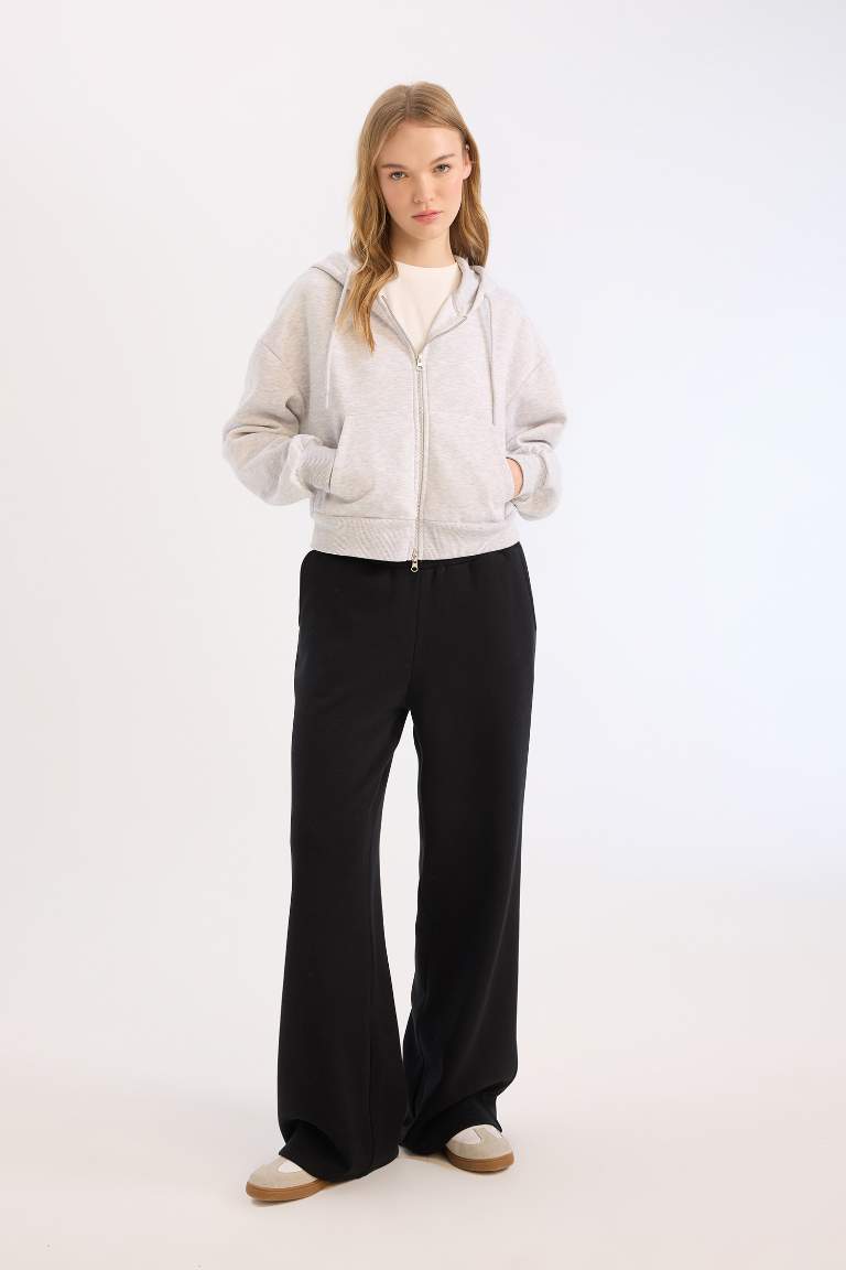 Elastic Waist Wide Leg Sweatpants