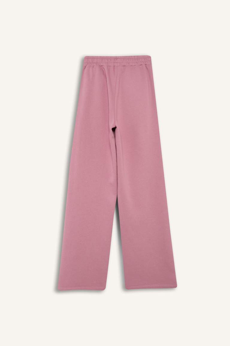 Elastic Waist Wide Leg Sweatpants