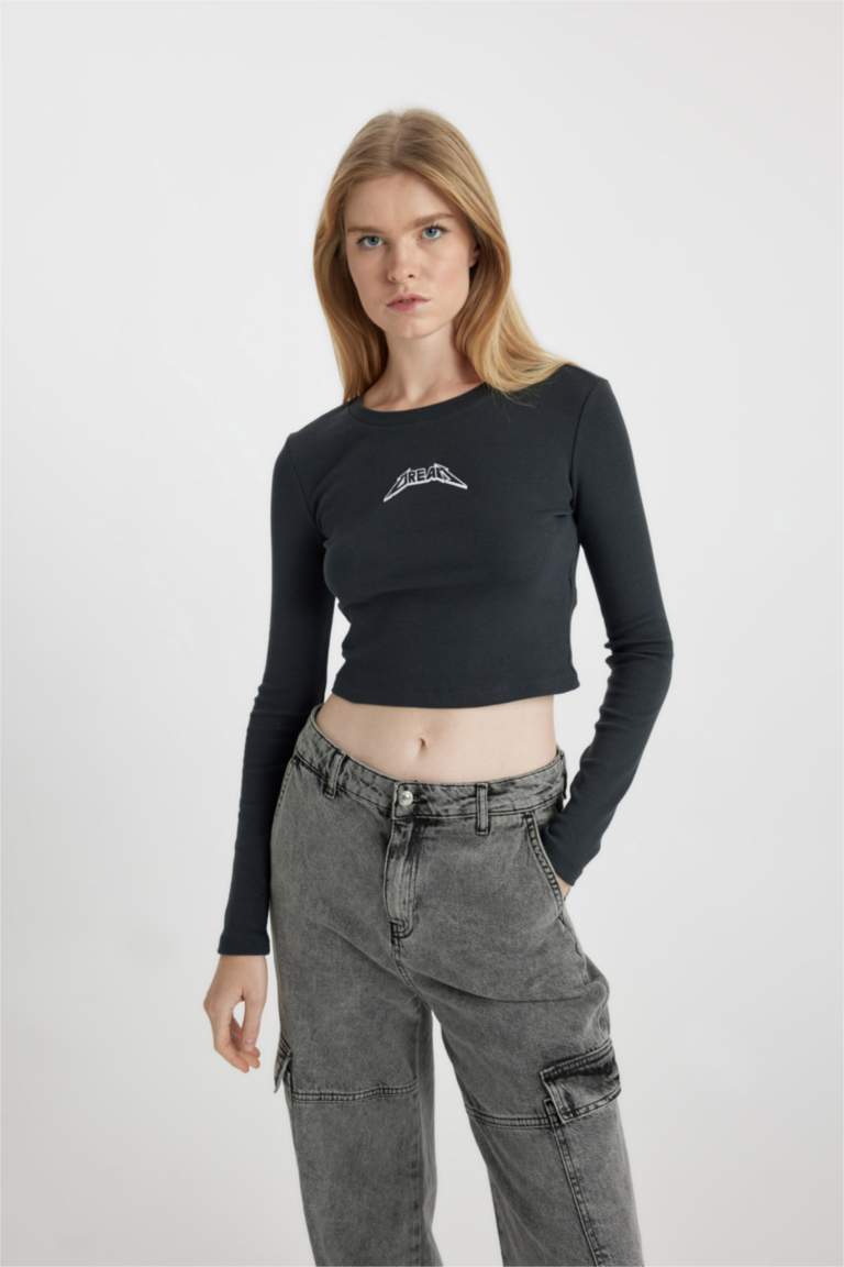 Slim Fit Camisole Long Sleeve T-Shirt