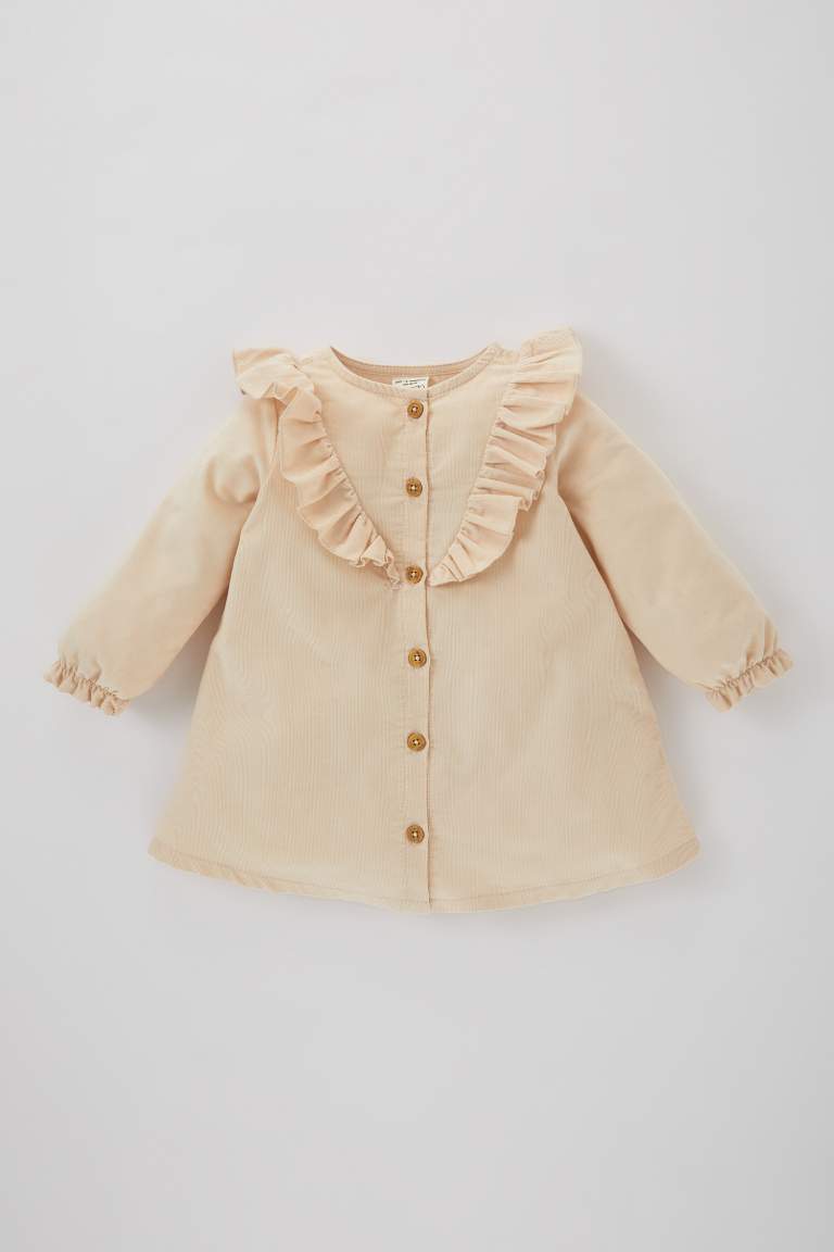 Baby Girl Long Sleeve Velvet Dress
