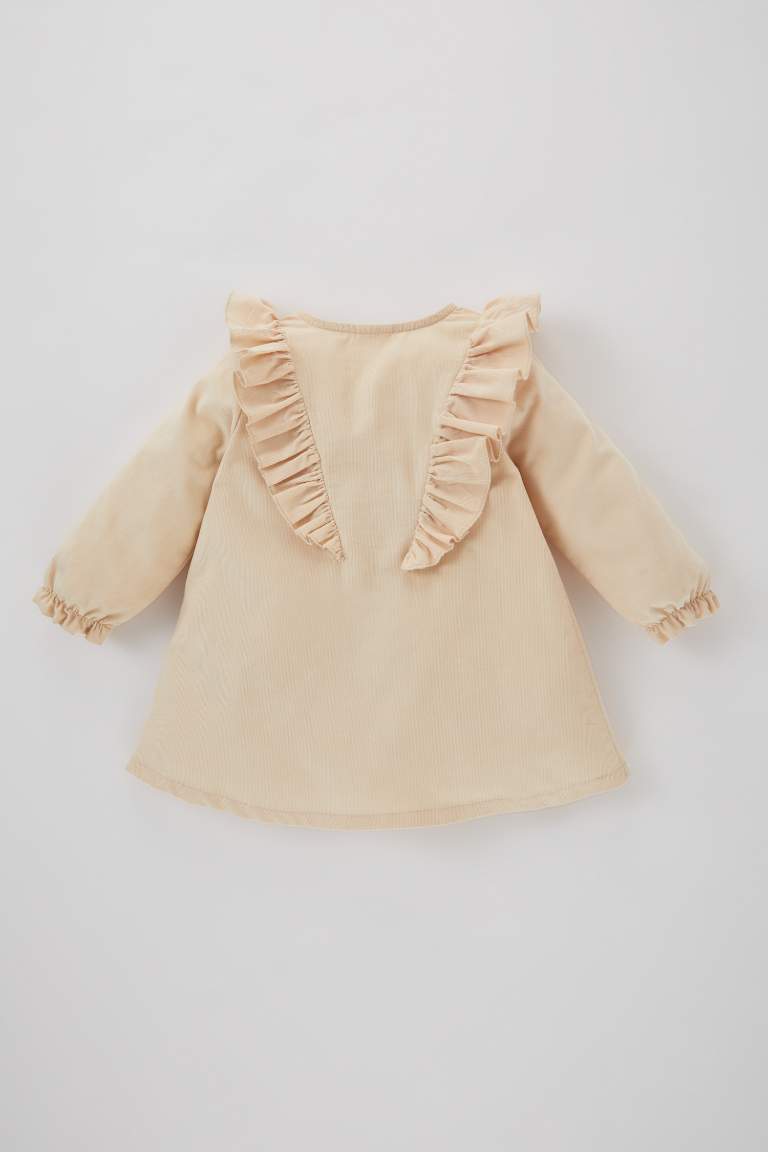Baby Girl Long Sleeve Velvet Dress