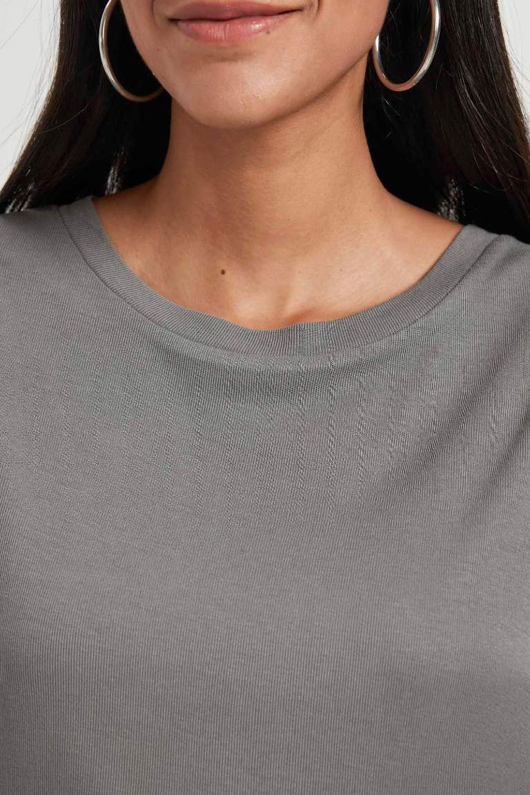 Regular Fit Bisiklet Yaka Fitilli Kaşkorse Atlet