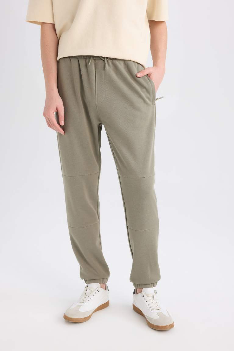 Regular Fit Zippered Sweatpants