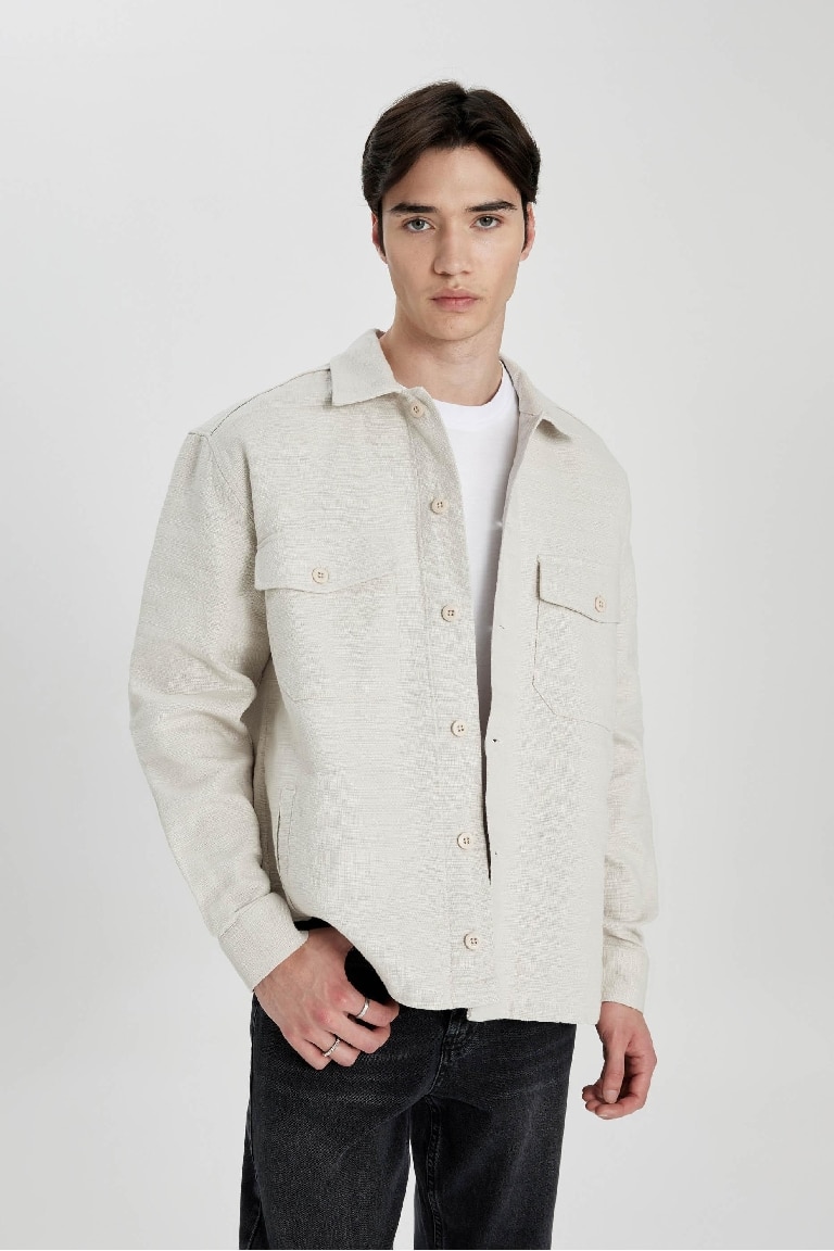 Relax Fit Cotton Long Sleeve Shirt