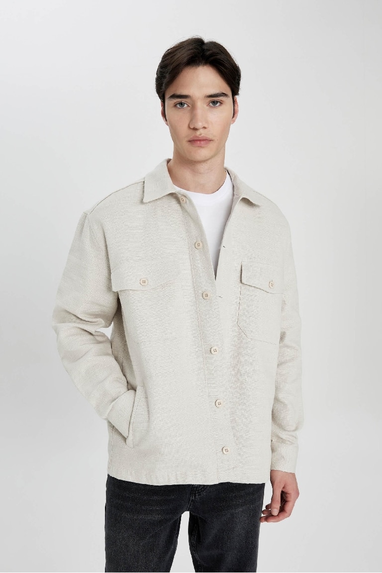 Relax Fit Cotton Long Sleeve Shirt