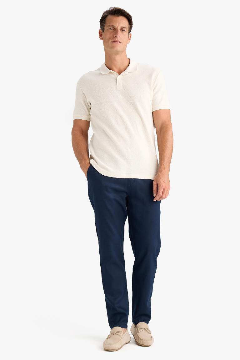 Yazlık Tensel Kumaş Jogger Pantolon Basic Düz Cepli Dar Paça