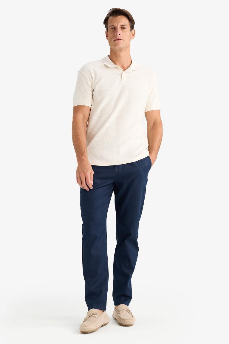 Yazlık Tensel Kumaş Jogger Pantolon Basic Düz Cepli Dar Paça